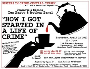 Sisters in Crime – Central Jersey: 30th Anniversary Tea